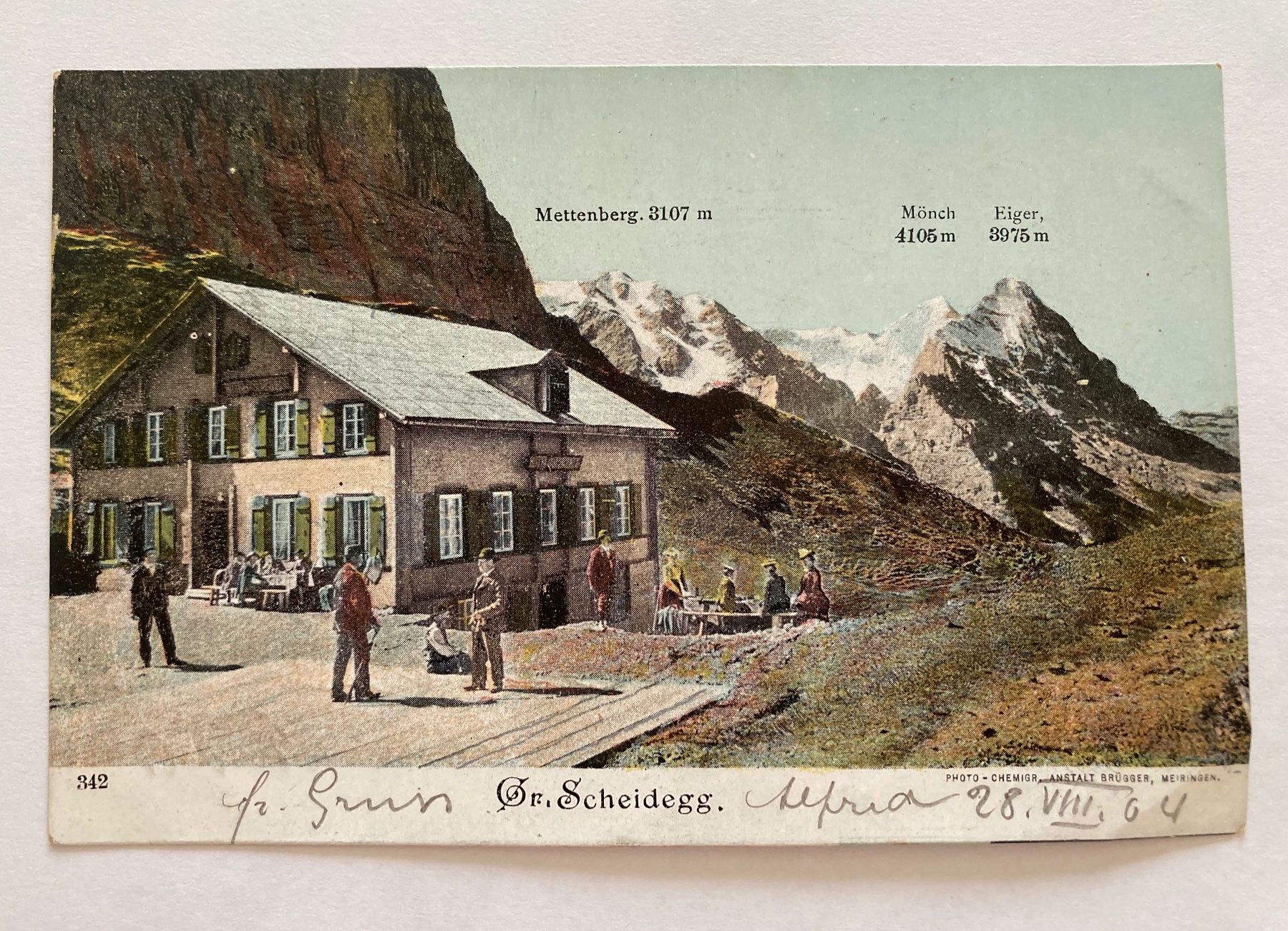 Ansichtskarten: Postkarte Gr. Scheidegg, 1904 – Gebraucht aus Bern von wilhelmine02