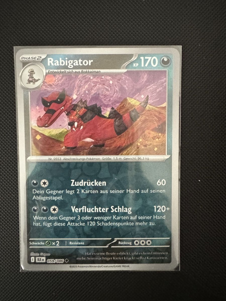 Pokémon Carte collezionabili: Rabigator - Reverse Holo- Schwarze Blitze, DE – Nuovo (secondo la descrizione) da Winterthur venduto da Bursa.16
