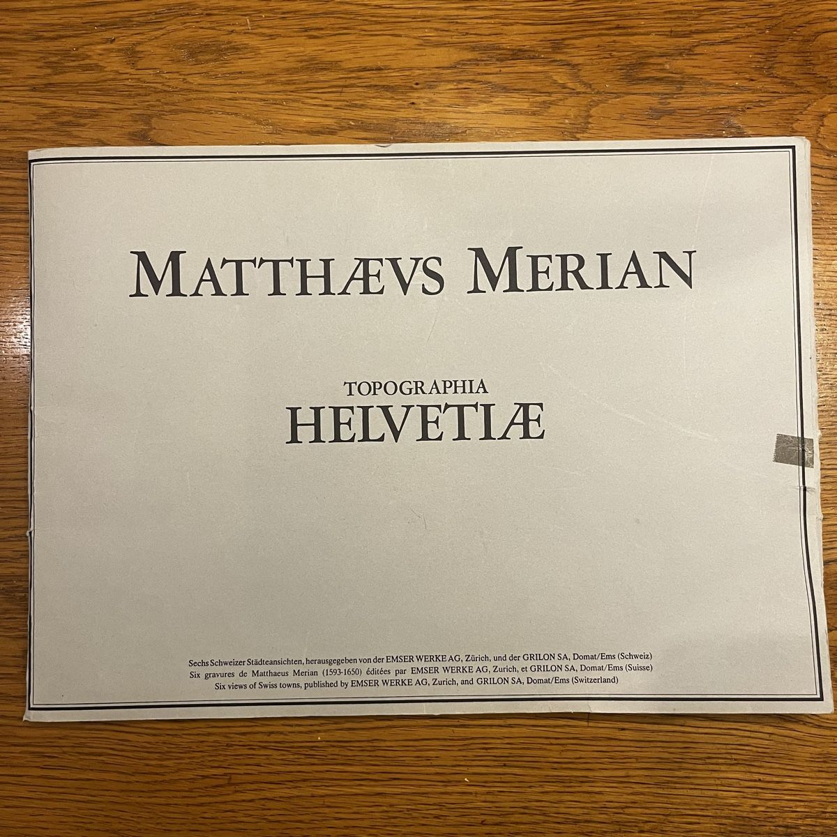 Stiche: Matthaeus Merian Topographia Helvetiae – Gebraucht aus Dardin von derungsda