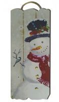 LED Bild aus Holz "Schneemann" mit 5 LED mit Kordel