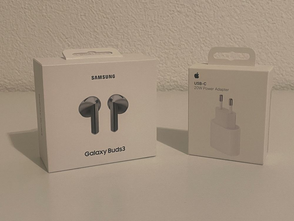 Samsung Galaxy Buds3 & Apple USB-C 20W Adapter Neu! (OVP) (Neu und ...