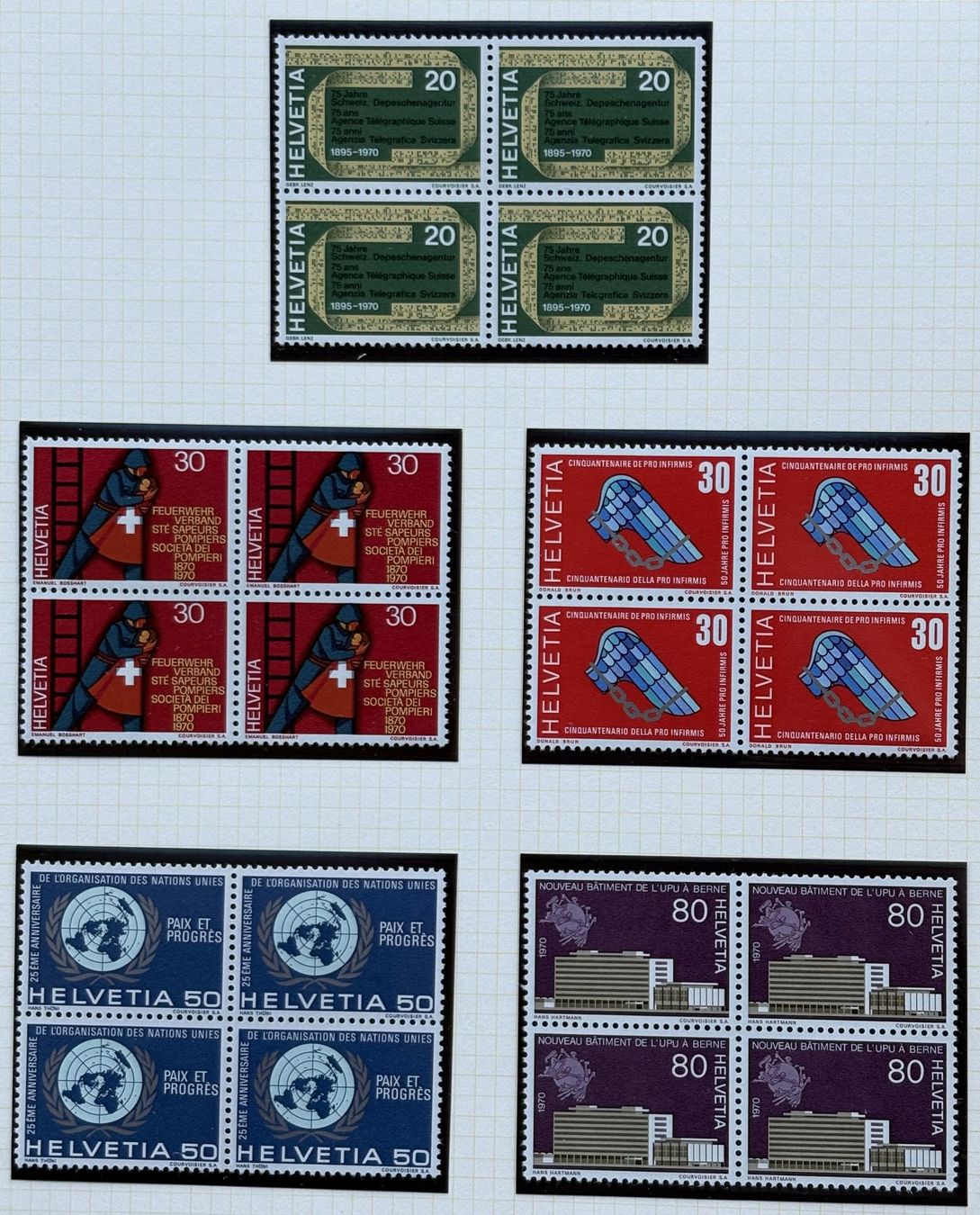 Alle Briefmarken: LOT 4 ER BLOCKS BRIEFMARKEN SCHWEIZ NEU – Neu (gemäss Beschreibung) aus Ostermundigen von Heavenmaus75