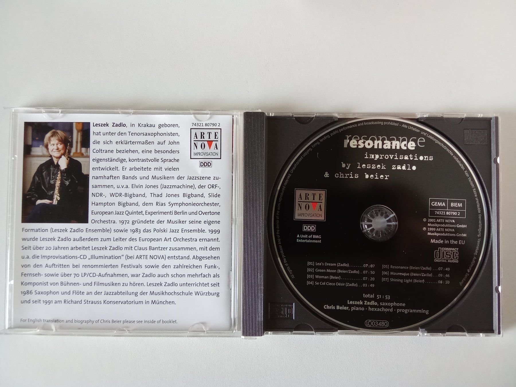 CD: CD "resonance - improvisations" – Usato da Bilten venduto da Bora3 2