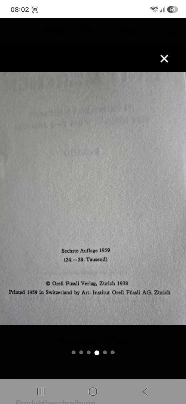 Libri: Kinderbuch antik ,2 Stück – Usato da Villmergen venduto da MONCHHICHI 3
