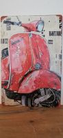 Vintage Vespa Blechschild, Retro Deko Wandbild, Kult Roller