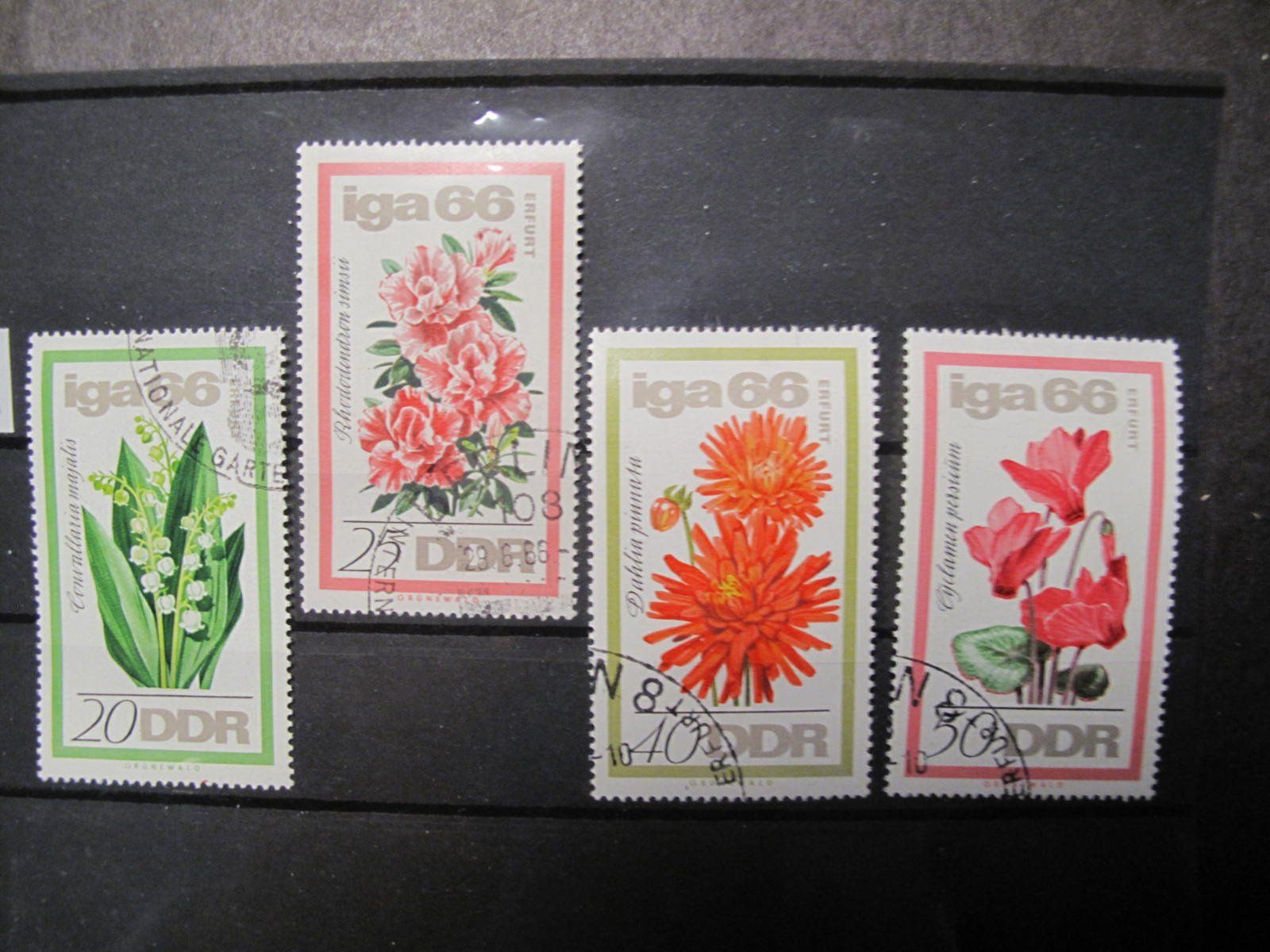 Tutti i francobolli: DDR 1966 Gartenausstellung IGA  gest. – Usato da Wil SG venduto da fva01