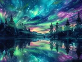Jigsaw-Puzzle:Norwegische Lichter 50x70cm-Familienspass