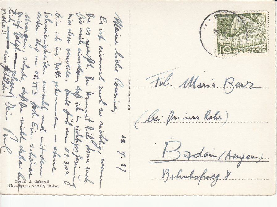 Cartoline postali: Mariastein 1957 – Usato da Bürglen TG venduto da StampGraf 1