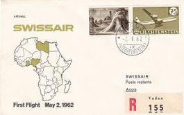 Erstflug Swissair Zürich - Accra 1962, ab FL