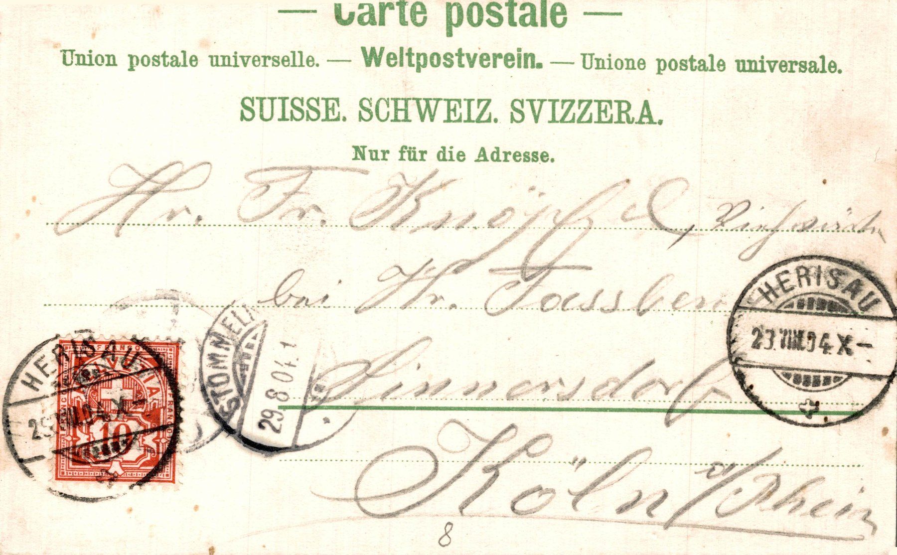 Cartoline postali: Herisau. Totalansicht – Usato da Bronschhofen venduto da Astore 1