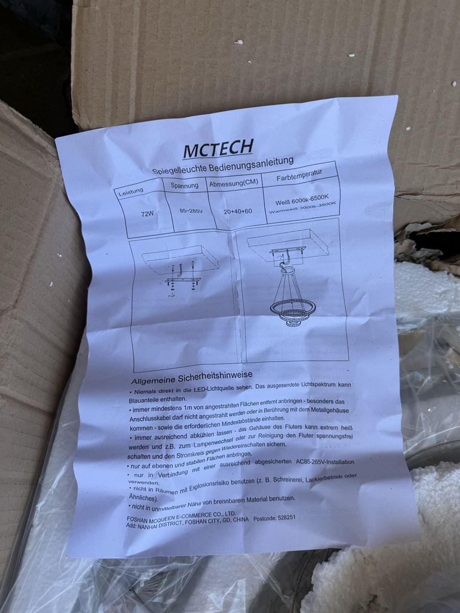 Lampade: Spiegelleuchte MCTECH – Nuovo e nell'imballaggio originale da Horriwil venduto da Carrera68 2