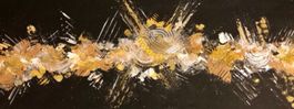 Modernes Bild schwarz Gold Zeitgenossische Malerei Abstrakt