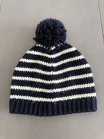 Petit Bateau Wintermütze Marineblau/Ecru gestreift – Gr. 53