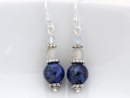 Lapis Lazuli Ohrhänger - Sterling Silber - Ohrringe neu
