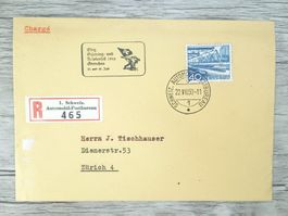 TR72 Enveloppe + Timbre Suisse 1950 / Vignette