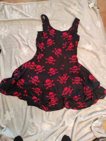 Gothic Phaze Totenkopf Kleid 14