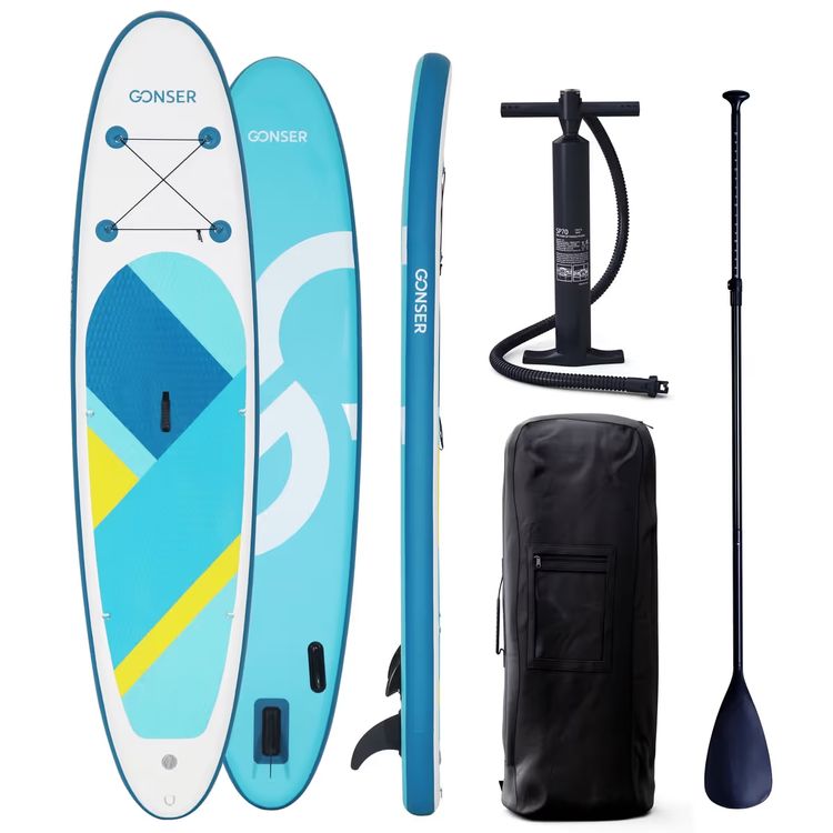 Blue Gonser Inflatable SUP Board Set with Paddle used (Gebraucht) in ...