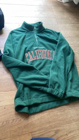Fleece Pullover grün Gr L