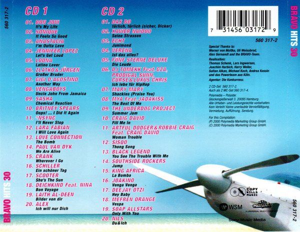 CD: 2-CD V.A. - Bravo Hits 30 (2000) – Usato da Möriken AG venduto da mineralia 1