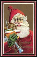 Litho Christmas Greetings, Weihnachtsman