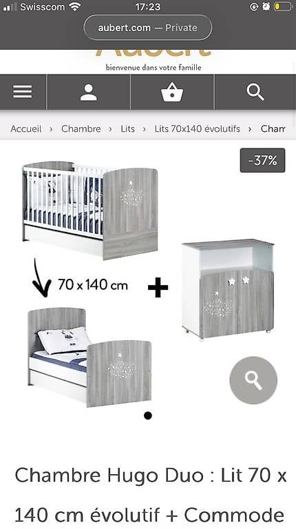 Letti: Baby/Kinderbett 140x70 cm + Kommode – Usato da Arlesheim venduto da Valerie4144