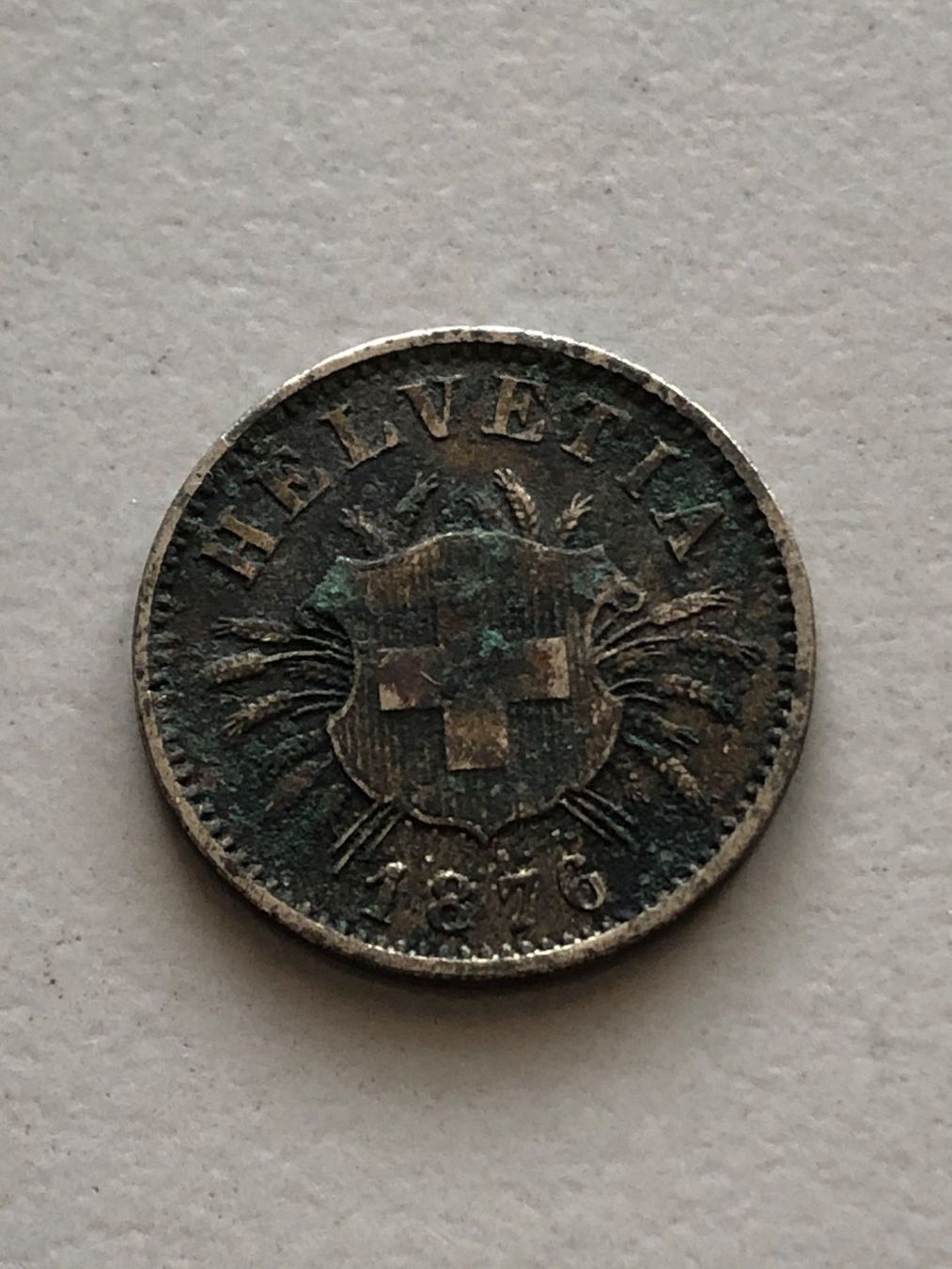 Alle Münzen: 5 Rp. 1876 – Gebraucht aus Schötz von Odpa