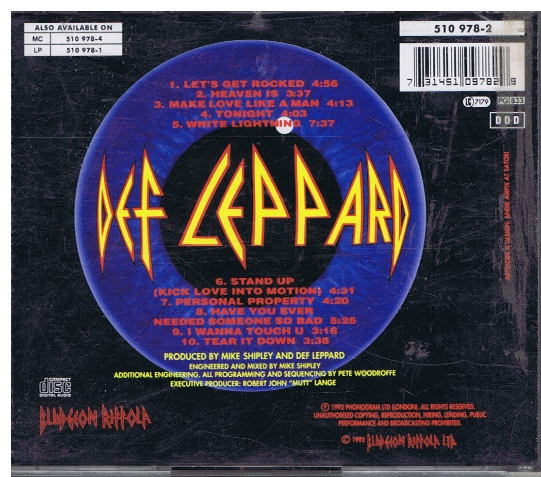 CDs: Def Leppard – Adrenalize – Gebraucht aus Unterengstringen von Lastchance 1