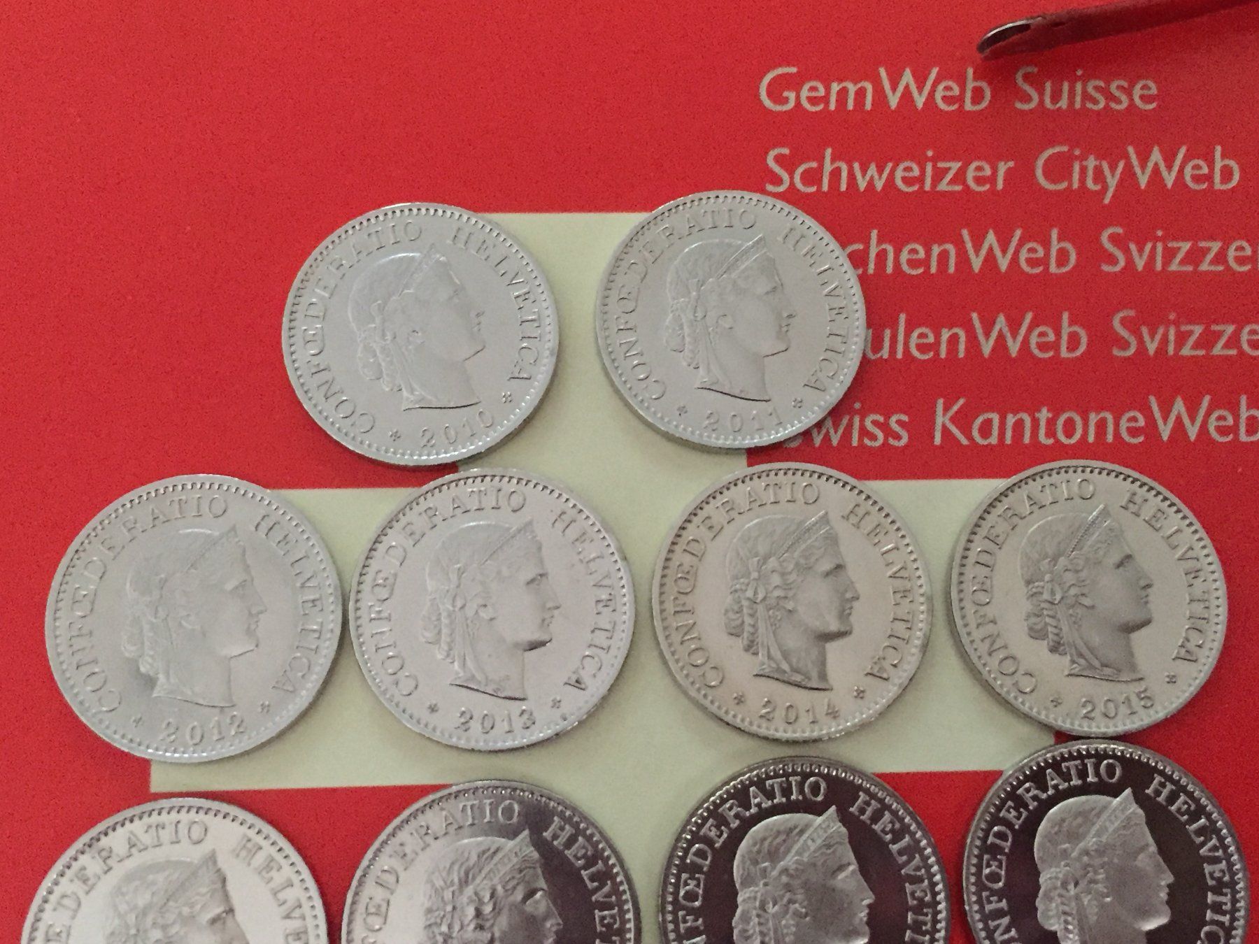 Alle Münzen: 10 Rappen 2010-2019 komplett – Gebraucht aus Elsau von herbybay 1