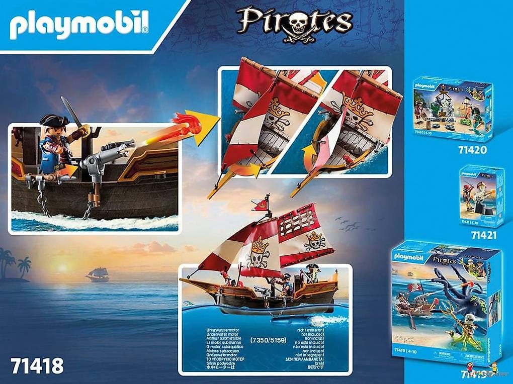 Playmobil Giocattoli: Playmobil Pirates Piratenschiff 71418 – Nuovo e nell'imballaggio originale da Birsfelden venduto da der-Wegweiser 6