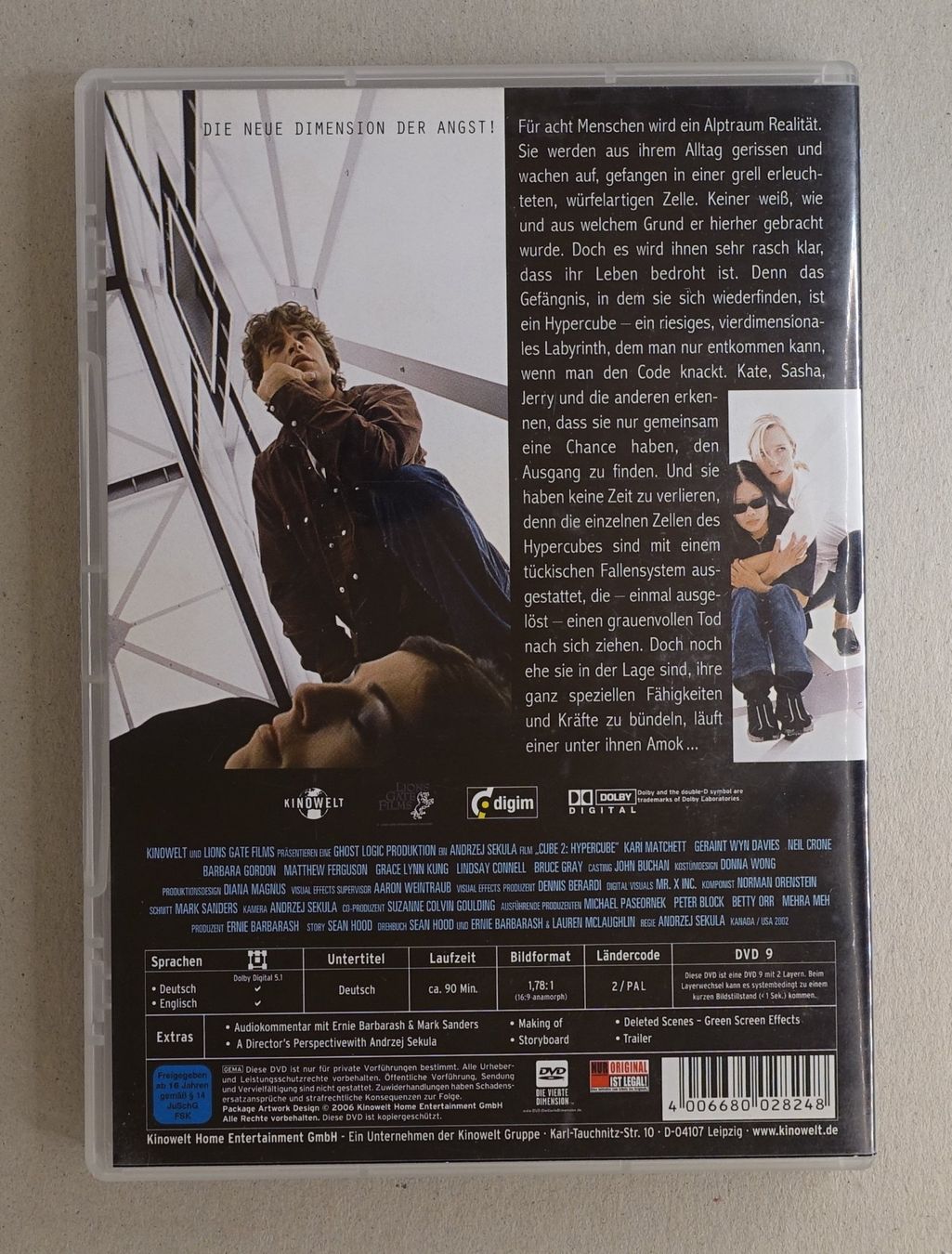 Tutti i DVDs: Cube 2 - Hypercube (DVD vergriffen) - Kari Matchett – Usato da Sessa venduto da fraenklishop 1