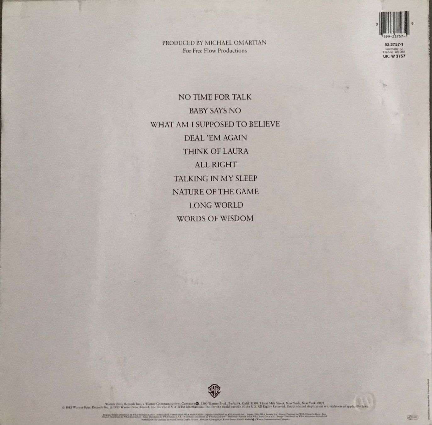 Dischi in vinile: CRISTOPHER CROSS - ANOTHER PAGE - 33 Tours – Usato da Bussigny venduto da vinyl-pas-cher 1