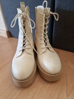 Schnürboots Boots Stiefel Beige Vegan Gr. 39