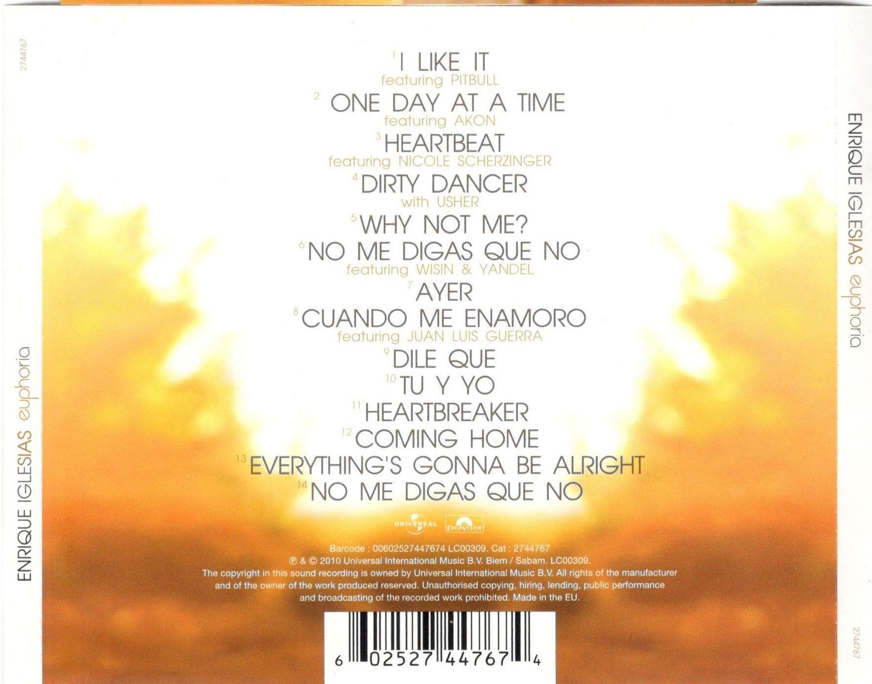 CDs: CD Enrique Iglesias CD   Euphoria – Gebraucht aus St. Margarethen TG von Smiley-Face 1
