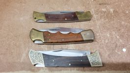 Taschenmesser Set Holz Messing 3 Stk guter Zustand