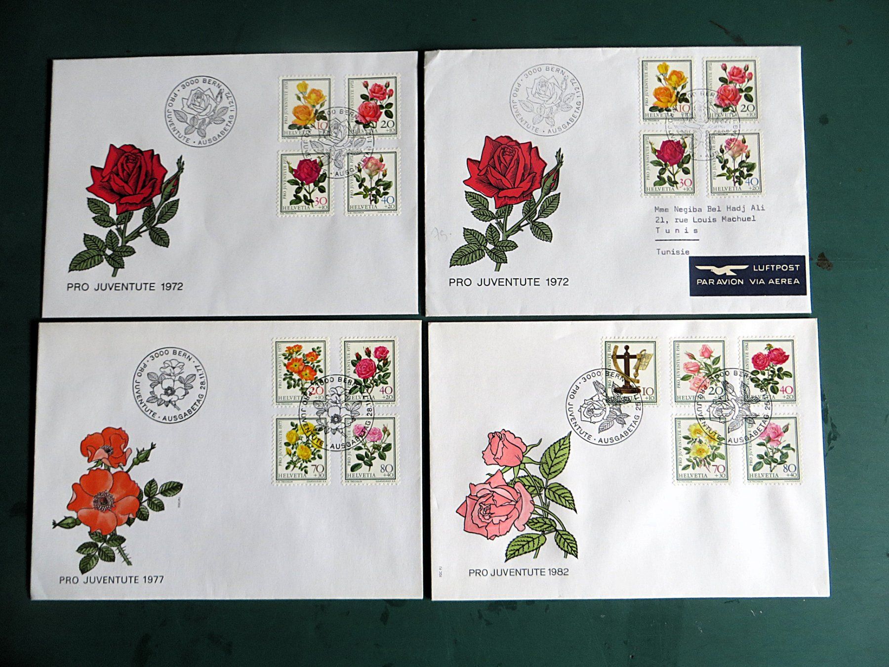 Buste & buste per spedizione: FDC Motive Rosen – Usato da Zwingen venduto da Hemafa