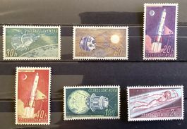 1961 Tschechoslowakei Weltraumforschung Satz ** 1252 - 57