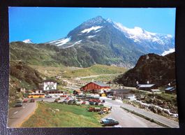 Ansichtkarte Susten Pass Hotel Steingletscher - Bus - Autos