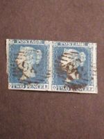 Two Pence Blue 1841, Paar, Platte 4