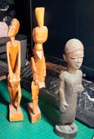 Afrikanische Holzfiguren, Handarbeit, Deko, 3 Stk.