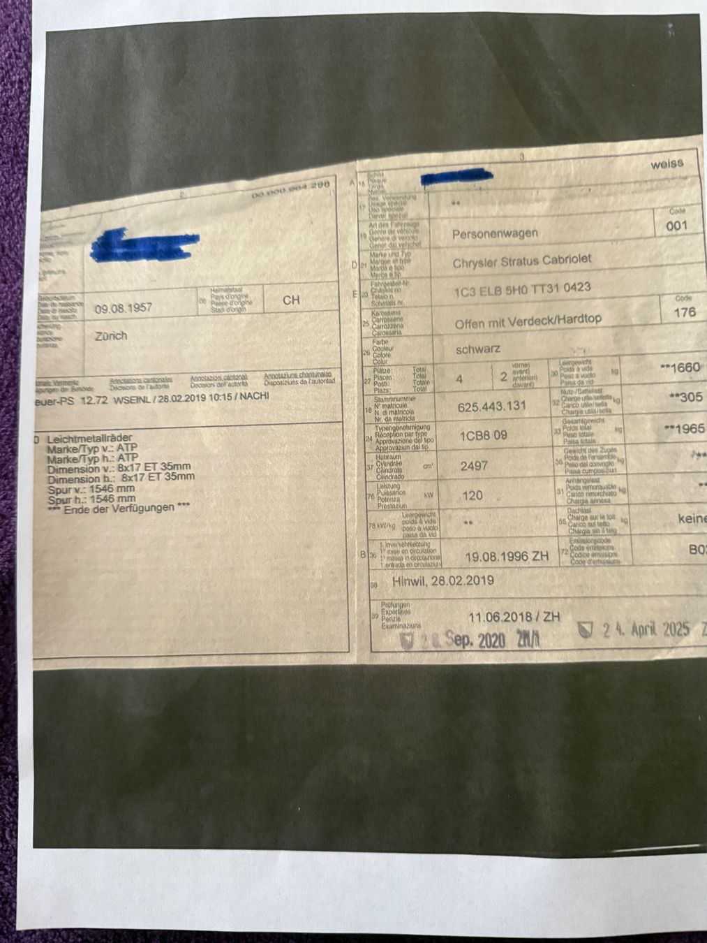 Chrysler Automobili: Chrysler Stratus Cabriolet – Usato da Zollikerberg venduto da ufo57 7