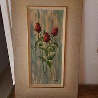 Oelgemälde Rosenbild von Friedel Grieder 1890-1980 signiert