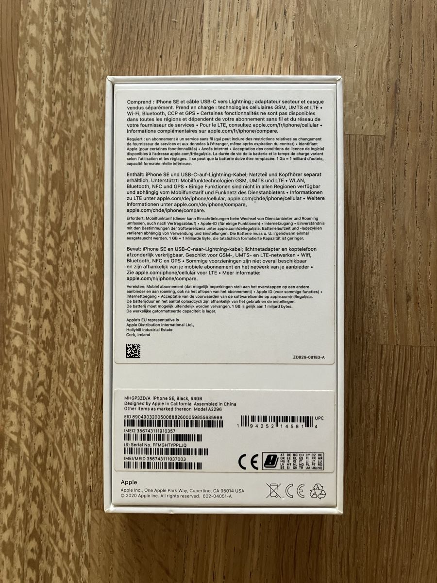 Apple Cover & Protezioni schermo: iPhone SE Verpackung – Usato da Basel venduto da dacaccia 2