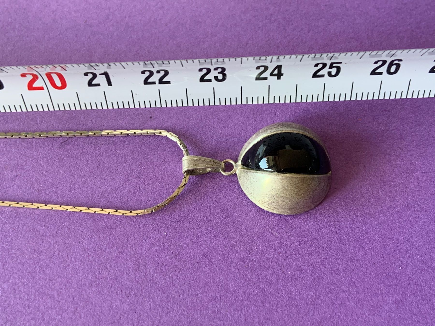 Catenine: Silberkette Serpentine Auge Saurus ONYX – Usato da Dittingen venduto da Bijoubelle 2