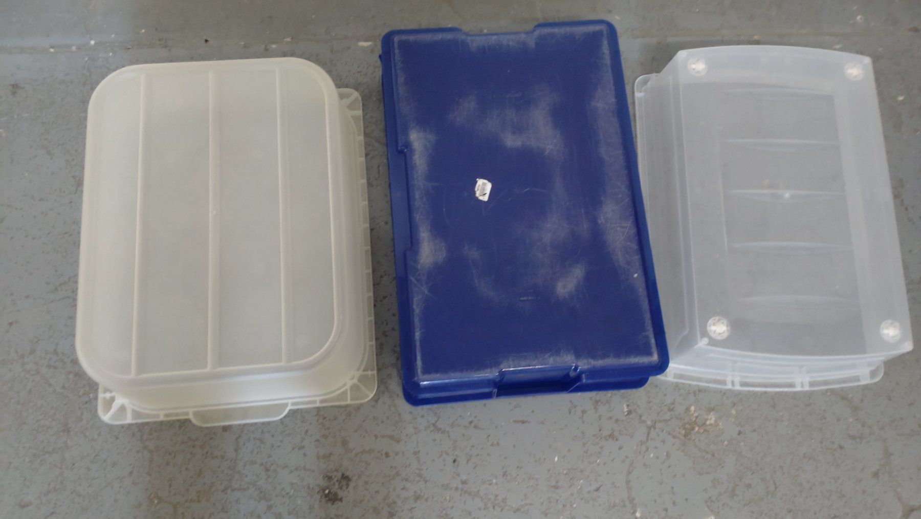 Transportkisten: 3 flache Plastikkisten gebraucht – Gebraucht aus Zürich von blaumeisli62 2