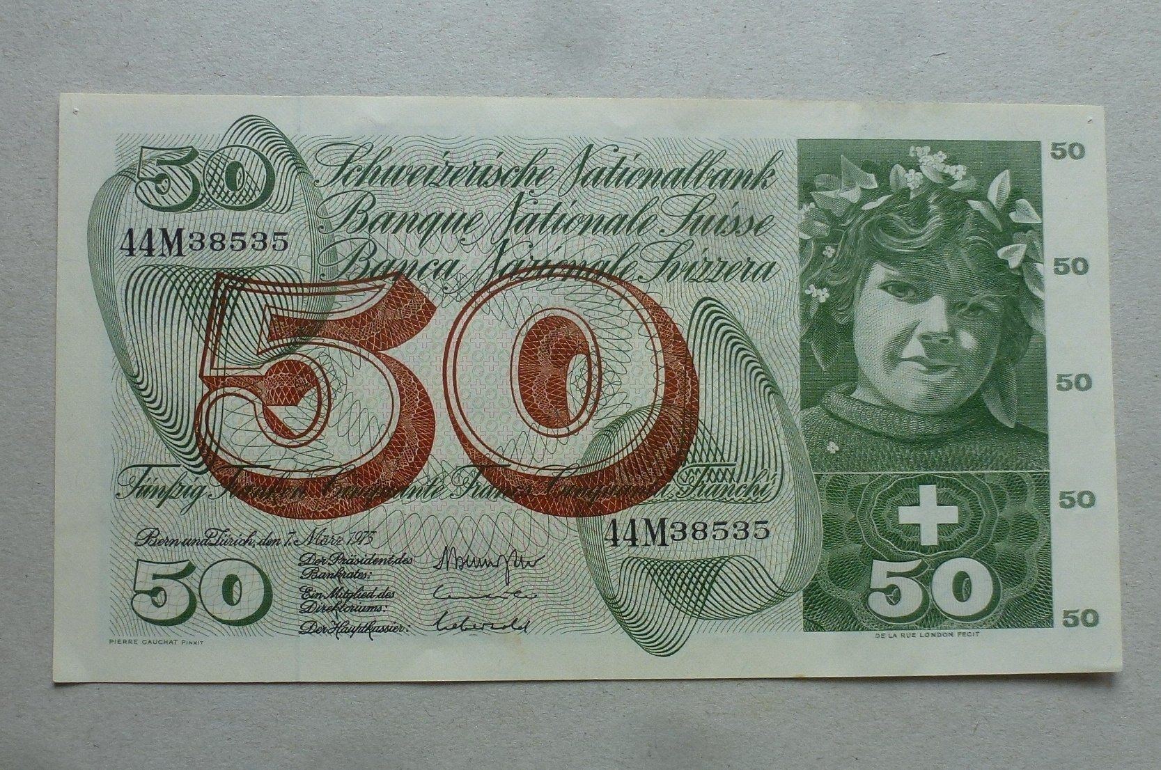Banconote: Schweiz ++ 50.- Franken 1973 – Usato da Walkringen venduto da Casablanca777