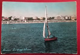 Riccione La spiaggia dal mare 1964 Vintage