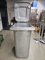 Mülltonne 240 l, verzinkt mit Säcken