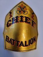 Feuerwehr Helm Frontschild Chief Battalion Goldfarben