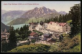 Rigi-Kaltbad, Hotelanlagen mit Blick auf