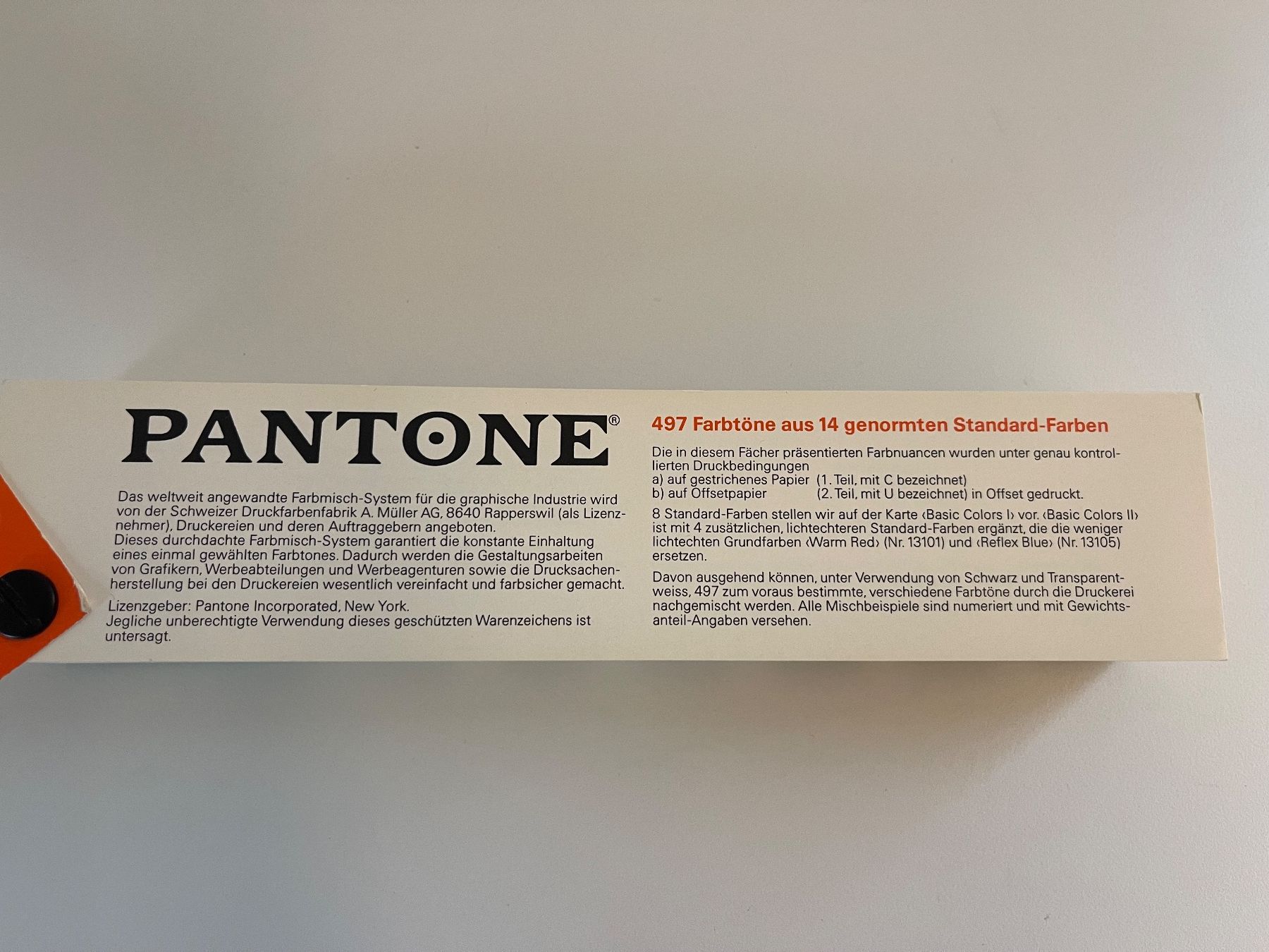 Colori: Pantone Farbfächer AMRA 497 Farbtöne – Usato da Aesch ZH venduto da niro007 2